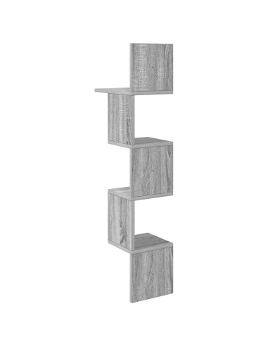 Scaffale da parete A parete Grigio 32 x 21 x 107 cm