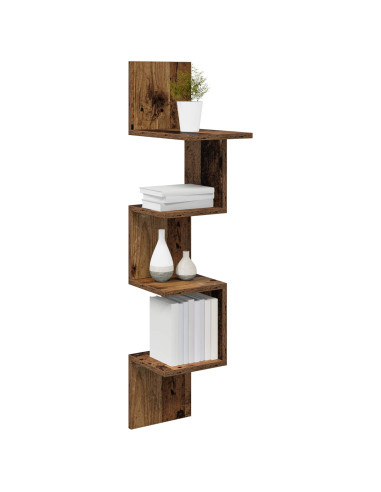 Scaffale da parete A parete Marrone 32 x 21 x 107 cm
