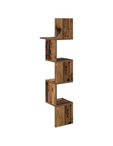 Scaffale da parete A parete Marrone 32 x 21 x 107 cm