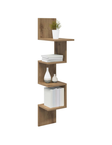 Scaffale da parete A parete Marrone 32 x 21 x 107 cm