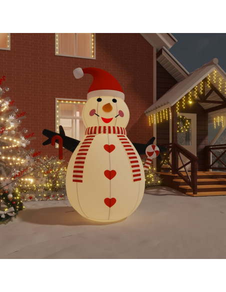 Pupazzo di neve gonfiabile con LED 300 cm