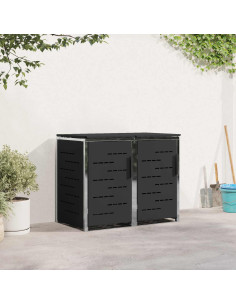 Stoccaggio contenitore a ruote Nero 138 x 77,5 x 112,5 cm