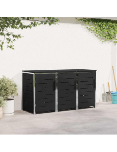 Stoccaggio contenitore a ruote Nero 207 x 77,5 x 112,5 cm