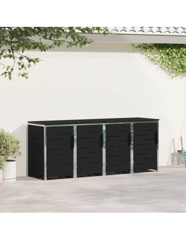 Stoccaggio contenitore a ruote Nero 276 x 77,5 x 112,5 cm
