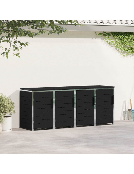 Stoccaggio contenitore a ruote Nero 276 x 77,5 x 112,5 cm