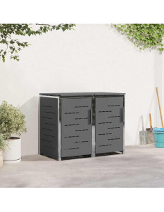 Stoccaggio contenitore a ruote Antracite 138 x 77,5 x 112,5 cm