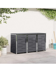 Stoccaggio contenitore a ruote Antracite 207 x 77,5 x 112,5 cm