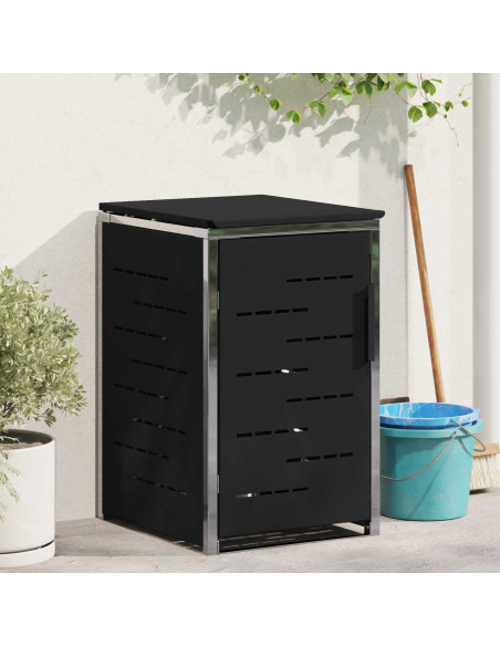 Stoccaggio contenitore a ruote Nero 77,5 x 69 x 112,5 cm