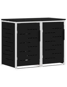 Stoccaggio contenitore a ruote Nero 138 x 77,5 x 112,5 cm 2