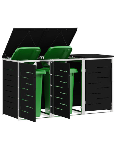 Stoccaggio contenitore a ruote Nero 207 x 77,5 x 112,5 cm