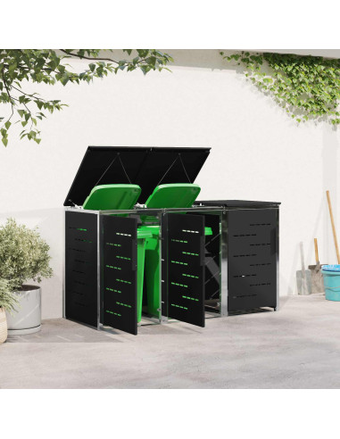Stoccaggio contenitore a ruote Nero 207 x 77,5 x 112,5 cm