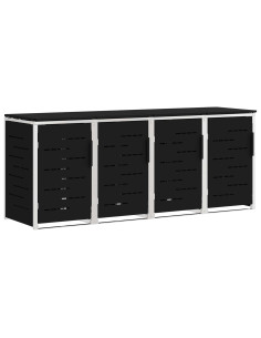Stoccaggio contenitore a ruote Nero 276 x 77,5 x 112,5 cm 2