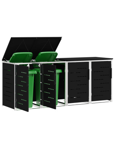 Stoccaggio contenitore a ruote Nero 276 x 77,5 x 112,5 cm