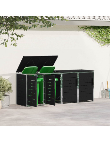 Stoccaggio contenitore a ruote Nero 276 x 77,5 x 112,5 cm