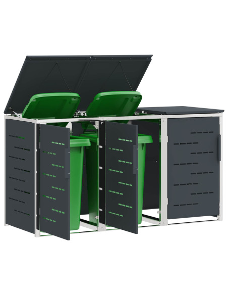Stoccaggio contenitore a ruote Antracite 207 x 77,5 x 112,5 cm