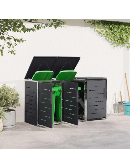 Stoccaggio contenitore a ruote Antracite 207 x 77,5 x 112,5 cm