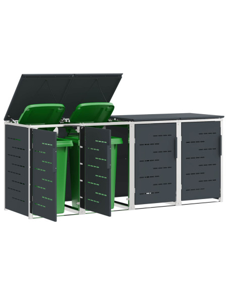Stoccaggio contenitore a ruote Antracite 276 x 77,5 x 112,5 cm