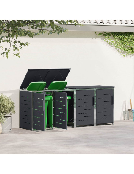 Stoccaggio contenitore a ruote Antracite 276 x 77,5 x 112,5 cm