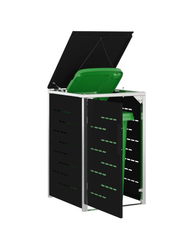 Stoccaggio contenitore a ruote Nero 77,5 x 69 x 112,5 cm