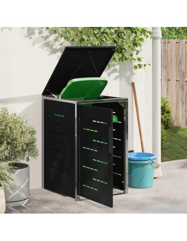 Stoccaggio contenitore a ruote Nero 77,5 x 69 x 112,5 cm