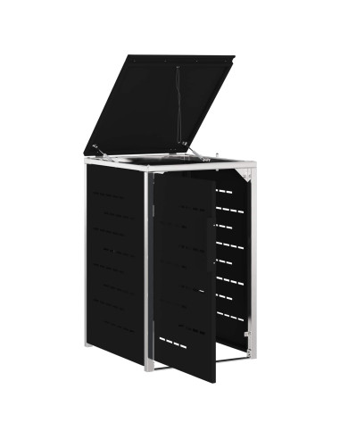 Stoccaggio contenitore a ruote Nero 77,5 x 69 x 112,5 cm