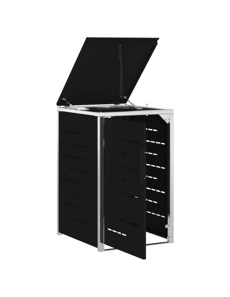 Stoccaggio contenitore a ruote Nero 77,5 x 69 x 112,5 cm