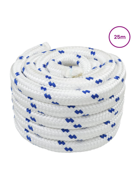 Corda da Barca 25 m 4 Bianco e Blu PP
