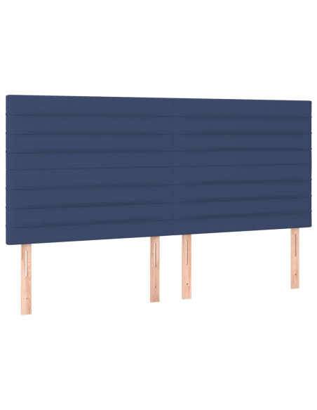 Testiera Blu 160x5x118/128 cm Tessuto