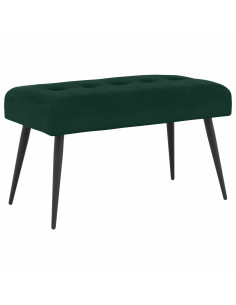 Panchina con bottoni imbottiti Verde Scuro 80 x 40 x 46 cm