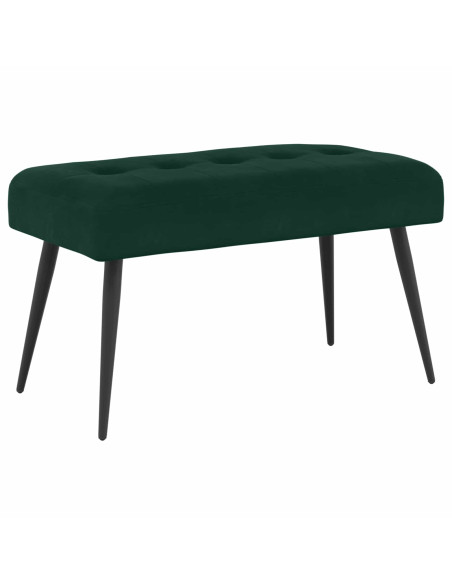 Panchina con bottoni imbottiti Verde Scuro 80 x 40 x 46 cm