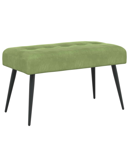 Panchina con bottoni imbottiti Verde chiaro 80 x 40 x 46 cm