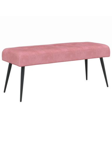 Panchina con bottoni imbottiti Rosa 80 x 40 x 46 cm Velluto