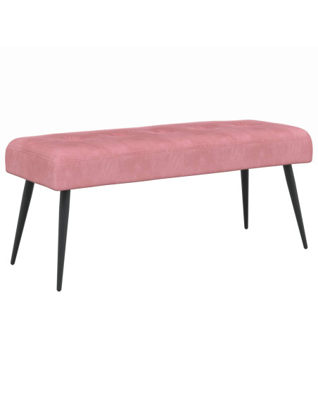 Panchina con bottoni imbottiti Rosa 80 x 40 x 46 cm Velluto
