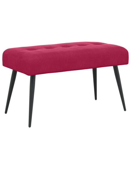 Panchina con bottoni imbottiti Rosso Vino 80 x 40 x 46 cm
