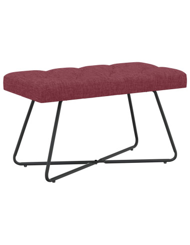 Panchina con bottoni imbottiti Rosso Vino 80 x 40 x 46 cm