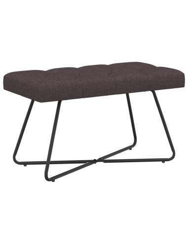 Panchina con bottoni imbottiti Marrone Scuro 80 x 40 x 46 cm