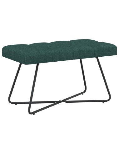 Panchina con bottoni imbottiti Verde Scuro 80 x 40 x 46 cm
