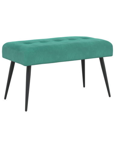 Panchina con bottoni imbottiti Turchese 80 x 40 x 46 cm Velluto