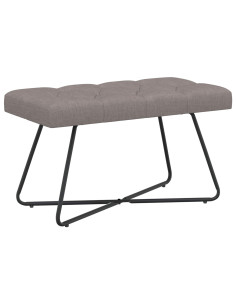 Panchina con bottoni imbottiti Tortora 80 x 40 x 46 cm Tessuto