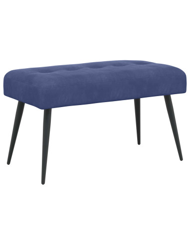 Panchina con bottoni imbottiti Blu Polizia 80 x 40 x 46 cm