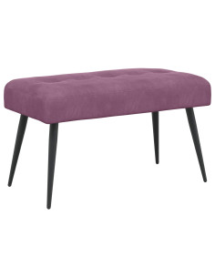 Panchina con bottoni imbottiti Viola 80 x 40 x 46 cm Velluto