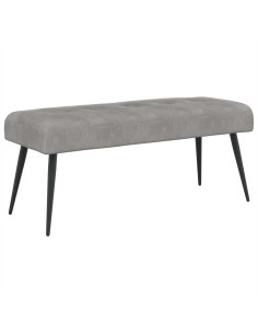 Panchina con bottoni imbottiti Grigio Chiaro 110 x 40 x 46 cm