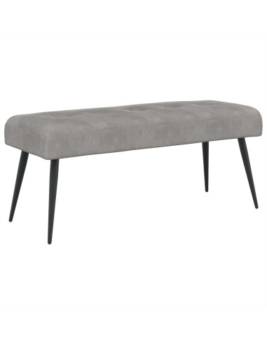 Panchina con bottoni imbottiti Grigio Chiaro 110 x 40 x 46 cm