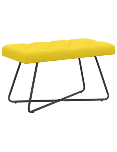 Panchina con bottoni imbottiti Giallo Chiaro 80 x 40 x 46 cm