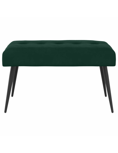 Panchina con bottoni imbottiti Verde Scuro 80 x 40 x 46 cm