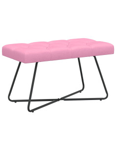 Panchina con bottoni imbottiti Rosa 80 x 40 x 46 cm Tessuto