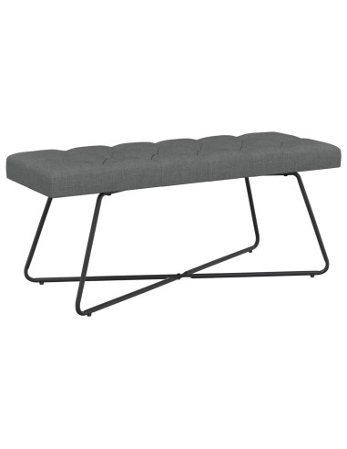 Panchina con bottoni imbottiti Grigio Scuro 110 x 40 x 46 cm