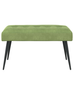 Panchina con bottoni imbottiti Verde chiaro 80 x 40 x 46 cm 2