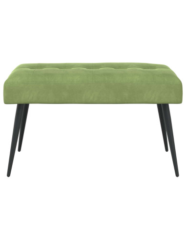 Panchina con bottoni imbottiti Verde chiaro 80 x 40 x 46 cm