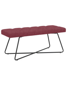 Panchina con bottoni imbottiti Rosso Vino 110 x 40 x 46 cm
